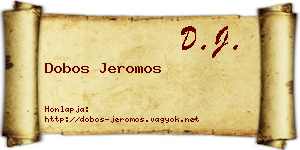 Dobos Jeromos névjegykártya