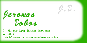 jeromos dobos business card